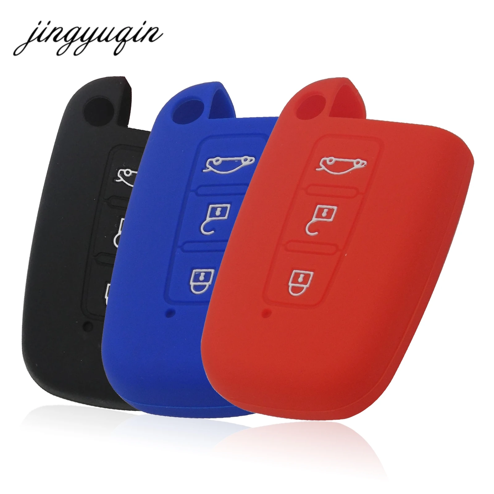 Силиконовый чехол jingyuqin смарт для ключа Hyundai Equus Genesis Veloster KIA Sportage Forte Optima Soul Azera