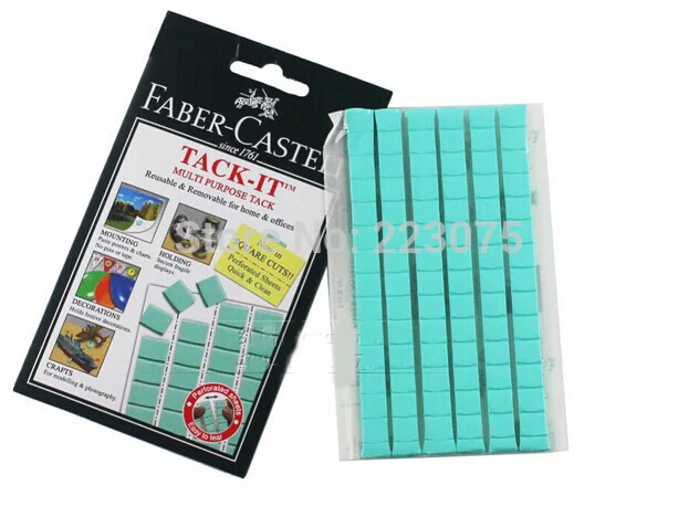 Горячая распродажа высокое качество Faber Castell Tack его Blu-tack многоразовая клеящаяся синий Tac 2 листов/уп, наклейки