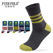 PIER POLO High Quality New Arrival Brand 5 Pairs/lot Men Socks Cotton stripe Classic Men's Socks Deodorant Breathable Dress Sock