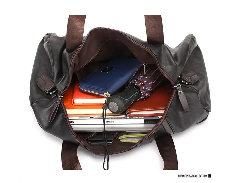 Для мужчин Мода High End искусственная кожа дорожные сумки большой Ёмкость Винтаж Портативный Чемодан Роскошные рука путешествия спортивный