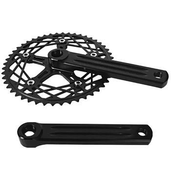 

HOT-Fixed Gear Foldable Bicycle Bike Retro Chain Wheel Crank Crankset Suit 48T 170Mm Hollow Dental Plate Crank Bicycle Accesso
