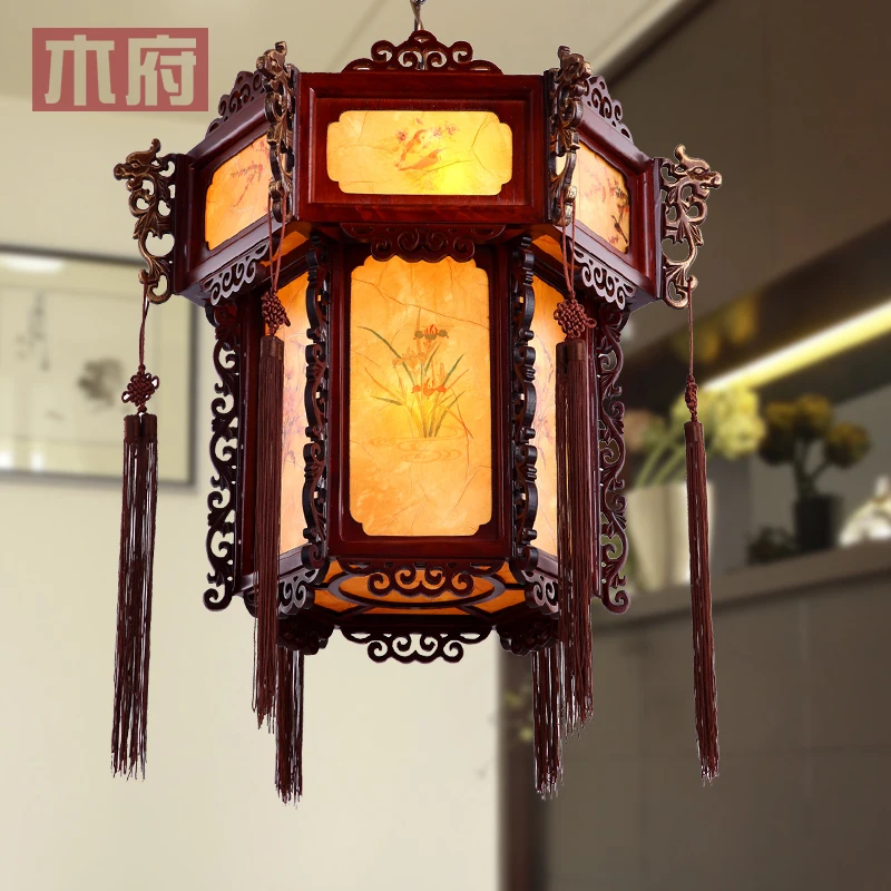Antique Chandelier Lighting Clical Chinese Palace Lanterns Light Antique Chandelier Lighting Clical Chinese Palace Lanterns Light Foyer Lantern Carved Wood Art Teahouse Lamp Living Room