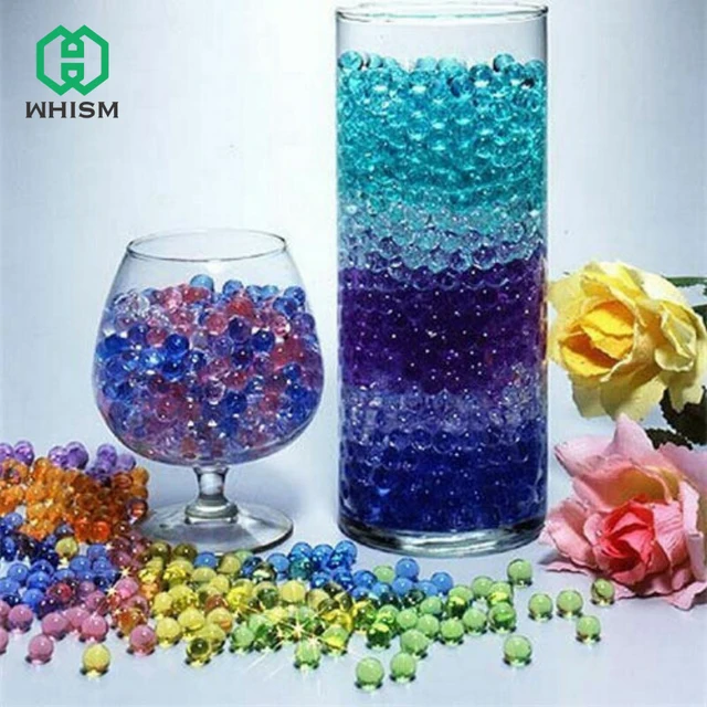 WHISM 1000Pcs Magic Jelly Balls Crystal Soil Water Beads Bio Gel Ball