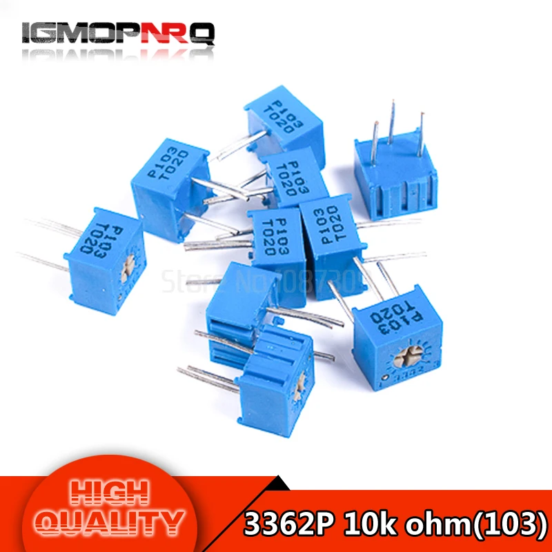 

10Pcs/Lot 3362P-1-103LF 3362P 103 10K ohm Trimpot Trimmer Potentiometer Variable resistor new original