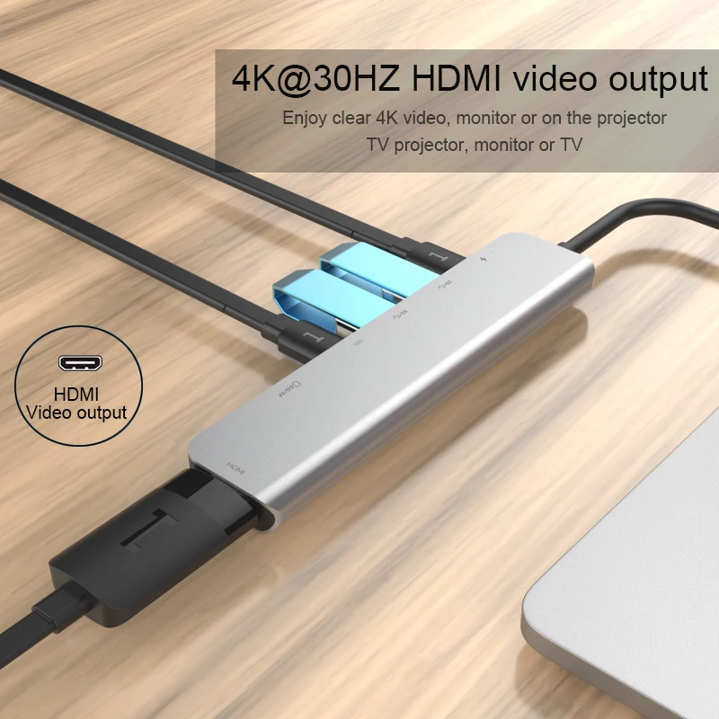 Basix USB-C концентратор типа C для мульти USB 3,0 концентратор HDMI адаптер док-станция для MacBook Pro huawei P30/P20 USB-C 3,1 сплиттер 3 порта USB концентратор