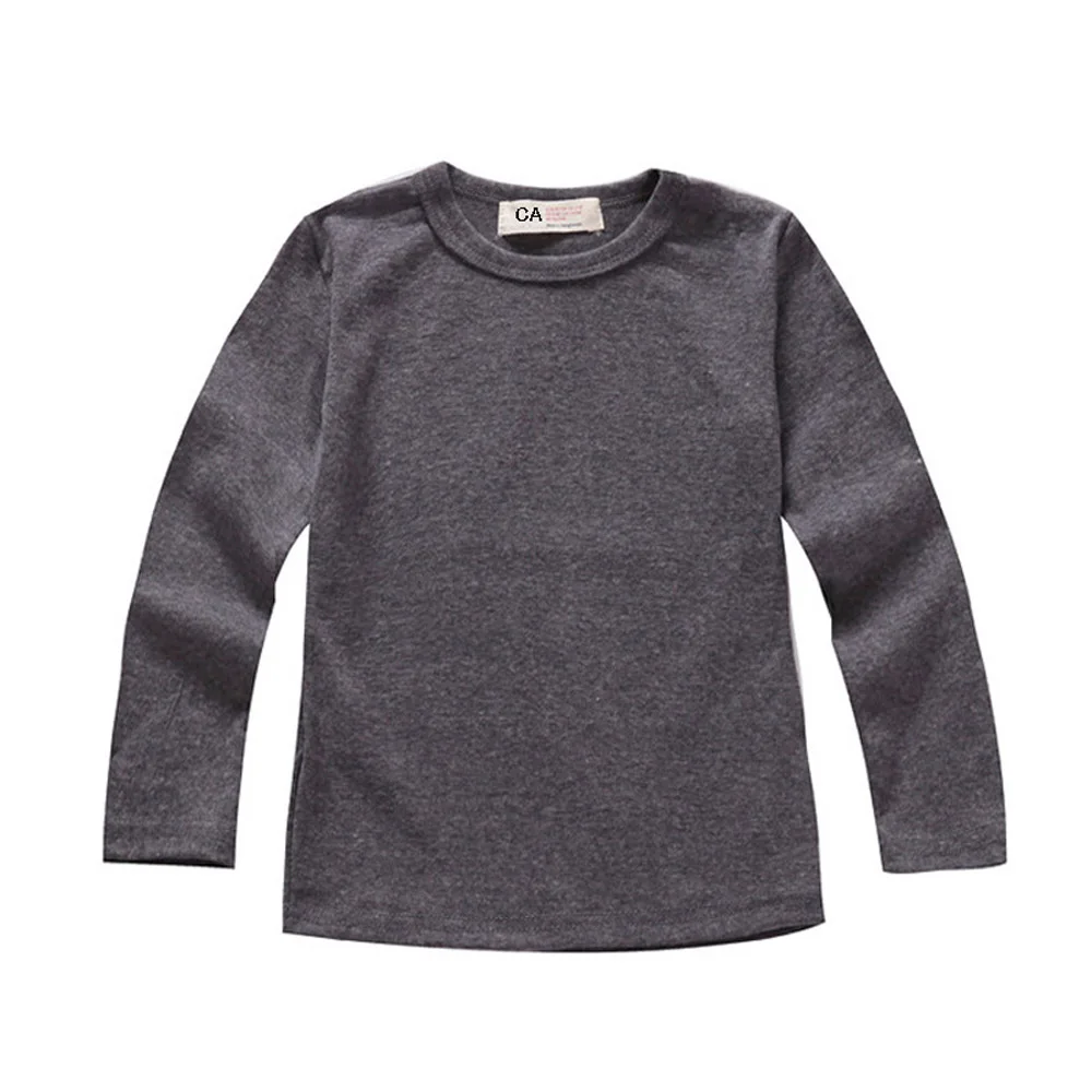 

Baby Boy White T-shirt For Girl Long Sleeve T Shirt Kids Cotton Spring Clothes Tops Tshirt Warm Tees Undershirt Promotion price