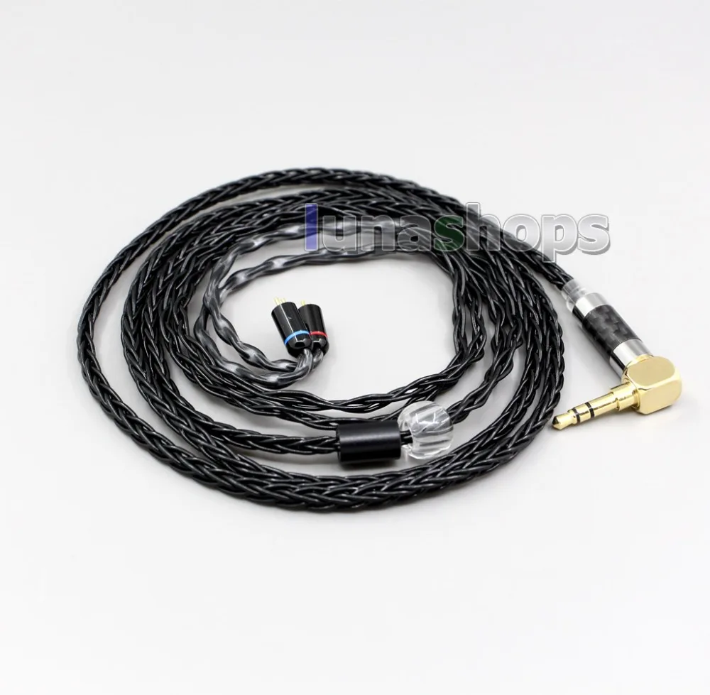 LN006359 XLR Balanced 3 5mm 2 5mm 8 Core Silver Plated Headphone Cable For Flat Step JH Audio JH16 Pro JH11 Pro 5 6 7 BA Custom