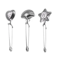 UPORS Новые бусины в виде сердца Звезда Форма Чайный фильтр из нержавеющей стали Чайный фильтр сеточка для заваривания чая для чай со специями диффузор кухонные аксессуары