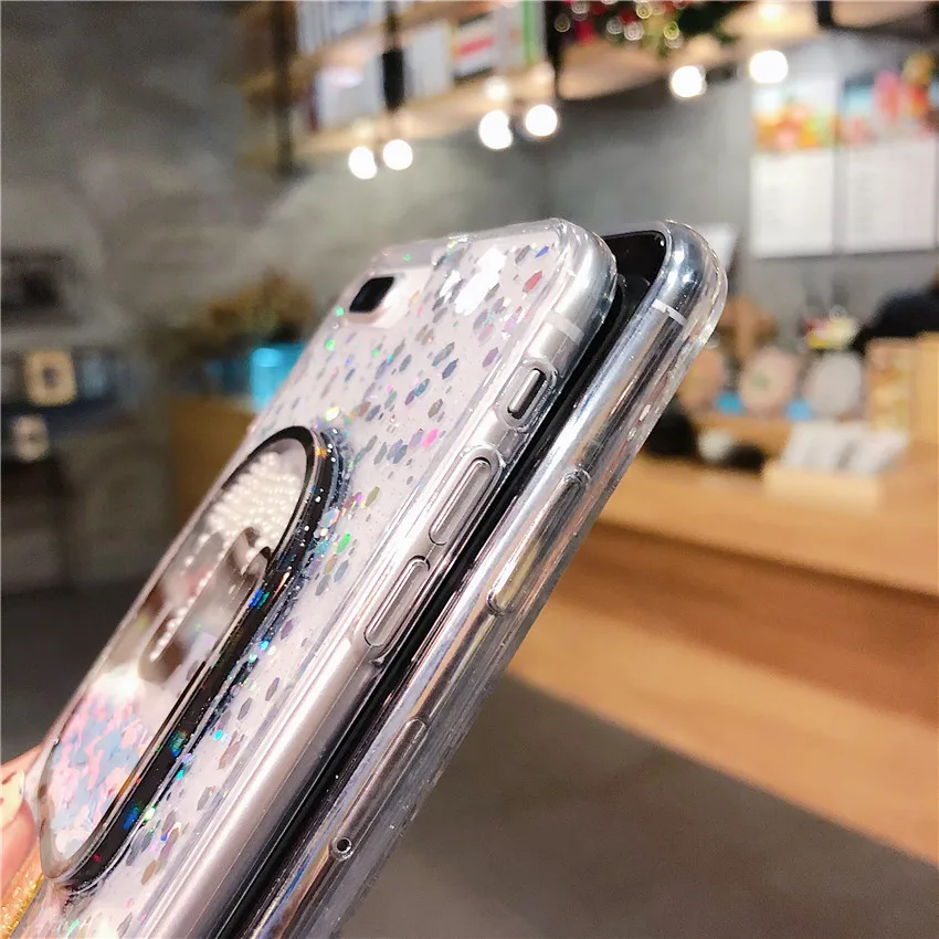 Чехол для iphone 11 прозрачный чехол с мигающим зыбучим песком противоударный мягкий