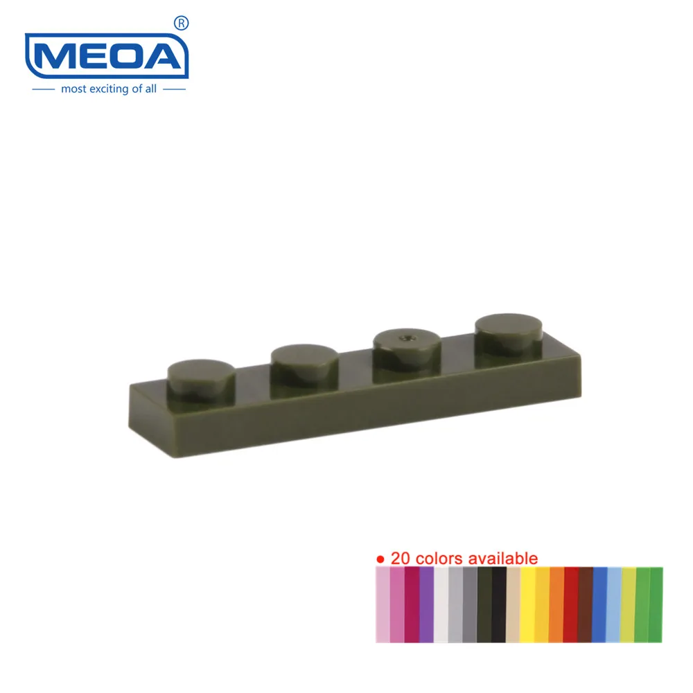 

100g=150pcs MEOA Building Blocks Constructor Block 1*4 lower 4 Dots Educational Toys Bricks compatible with legc Bricks Parts