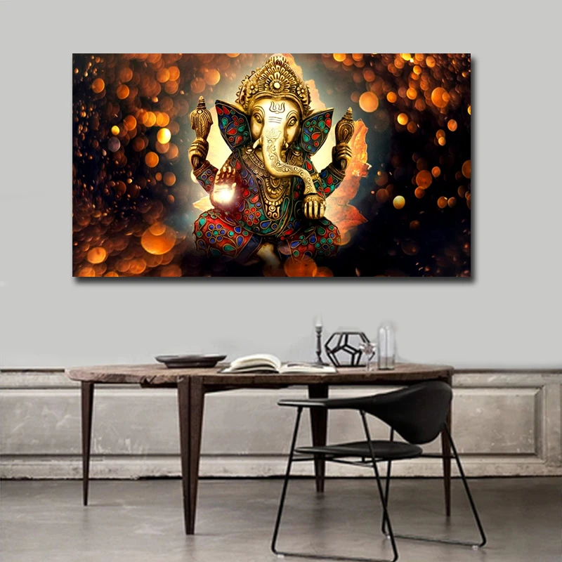 Картина на холсте Ganesha в индийском стиле дешевые китайские настенные картины
