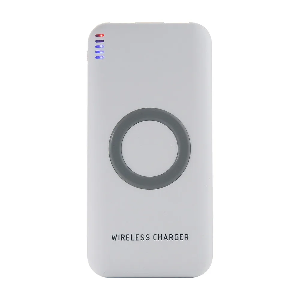 

Portable External USB Power Bank 8000mAh & Wireless Charger 2 in 1 For Iphone X