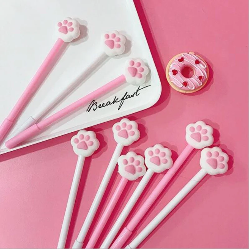 

Kawaii Plastic Ink Creative Gel Pen 0.5mm Cartoon Animal Cat Claw Neutral Pens For School Writing Office Supplies Pen Stationery