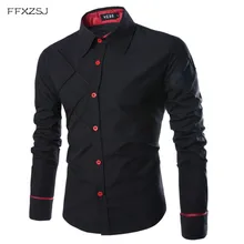 Мужская рубашка, модная Корейская рубашка с длинными рукавами, мужская хлопковая повседневная одежда в полоску, 10 цветов, Азиатский размер