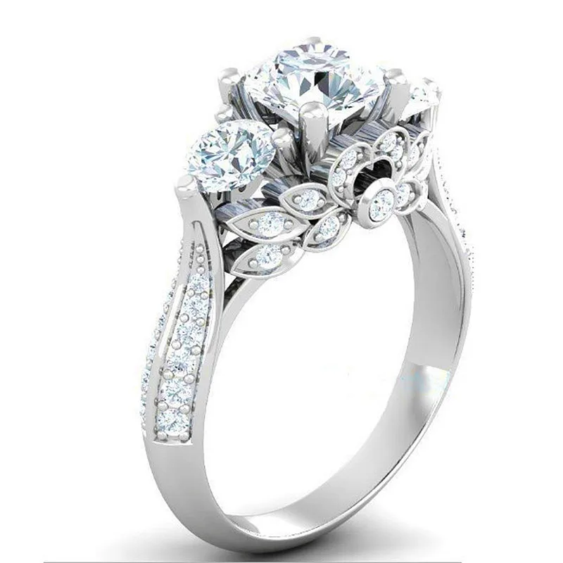 Подлинное Высокое качество Европейский стиль Суд Ретро моделирование Moissanite кольцо женская свадебная корона предложение кольцо
