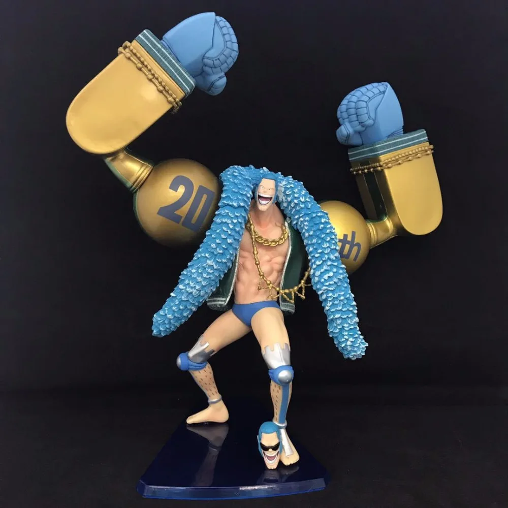 

Free Shipping 10" One Piece Anime 20th Anniversary Franky Boxed 26cm PVC Action Figure Collection Model Doll Toy Gift