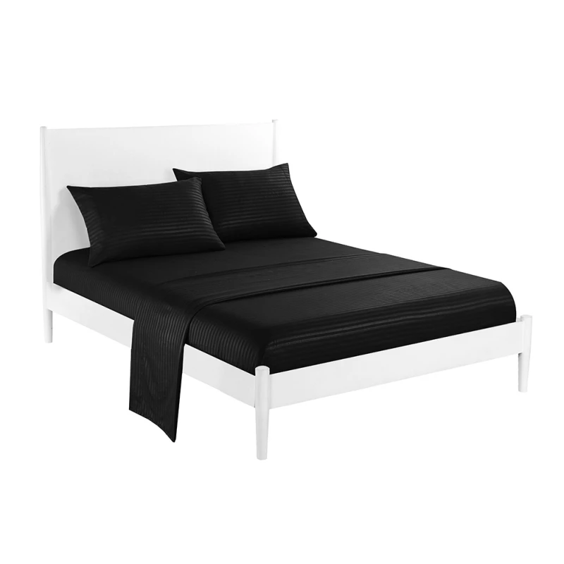 

Bedding Set European Bedding Cover Stripes Colors 3/4Pcs 7 Linens Style Set Bed Imitation Satin