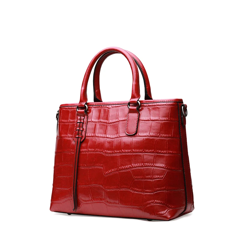

Oil Wax Leather Luxury Handbags Women Bags Designer Genuine Leather Shoulder Crossbody Bag Fashion Tote Bags