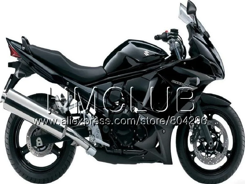 Комплект для Suzuki Katana GSXF 650 650F GSX650F 08 09, 10, 11, 12, 13 лет, 24HM. 17 GSXF650 2008 2009 2010 2011 2012 2013 обтекатель цвета: зеленый, черный - Цвет: No. 9 Glossy black