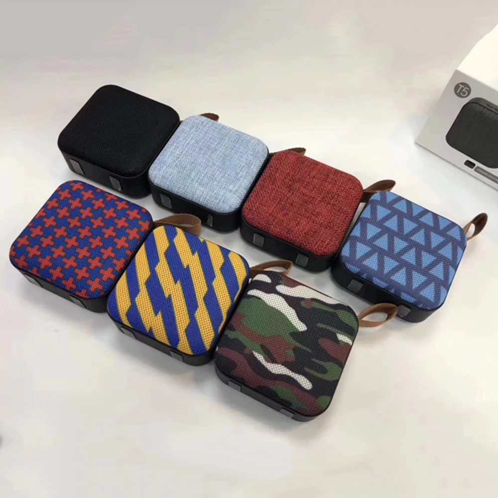 

2019 T5 Wireless Bluetooth Speaker Card Subwoofer Outdoor Portable Mini Soundbar Cloth Network Mobile Phone Audio Speakers