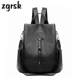 Ladies Laptop Backpack Hot College Lock Solid Pu Zipper Black Fashion Backpacks For Teenage Girls Back Pack Purse Plecak Ladies Laptop Backpack Hot College Lock Solid Pu Zipper Black Fashion Backpacks For Teenage Girls Back Pack Purse Plecak
