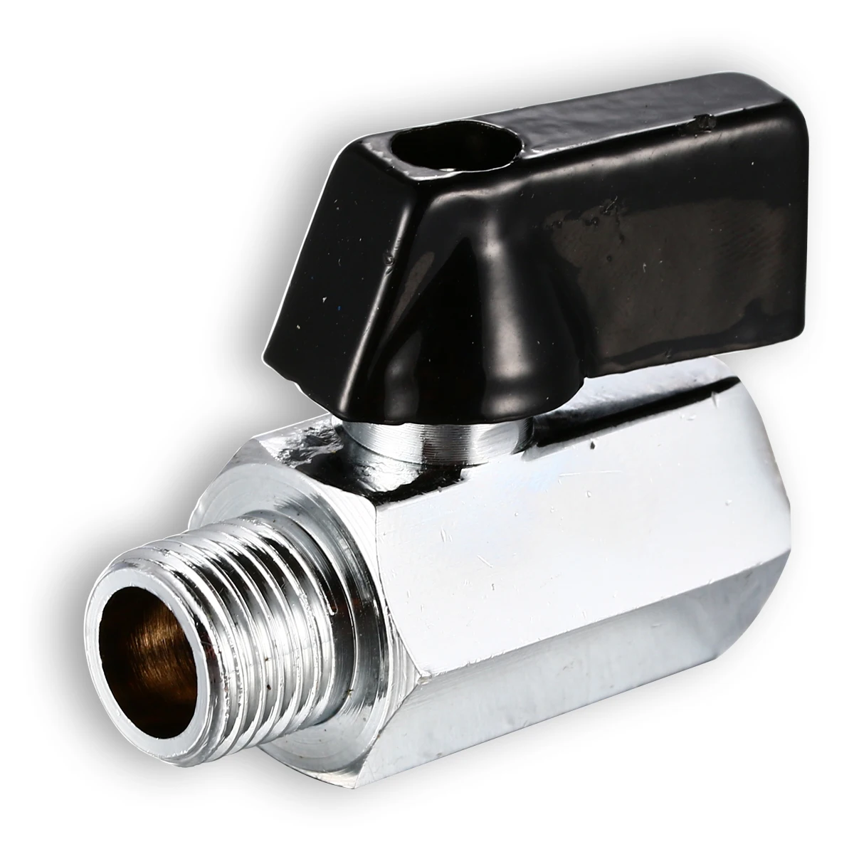 Enduring Corrosive Resistance 1/4" Mini Brass Ball Valve Chrome Plated