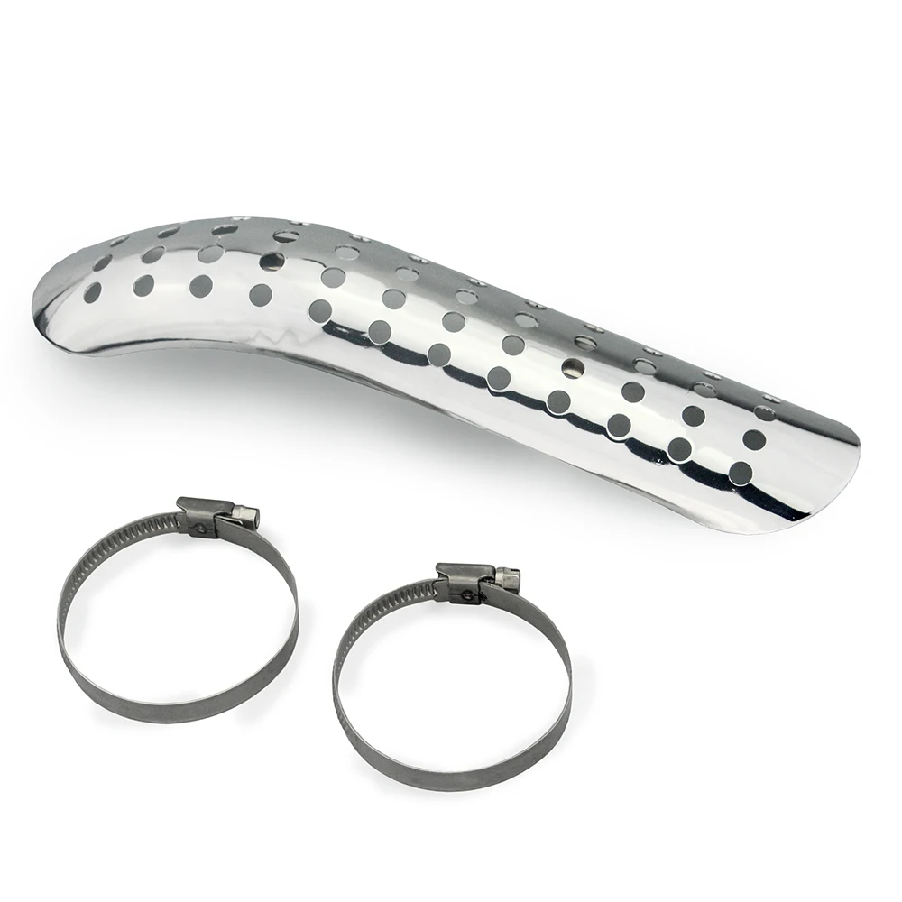 Curve 10.6" Motorcycle Heat Shield Exhaust Muffler Tip Pipe Cover Guard