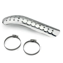 Curve 10.6″ Motorcycle Heat Shield Exhaust Muffler Tip Pipe Cover Guard for Harley Chopper