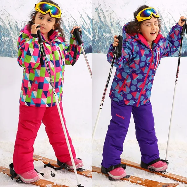 Waterproof Index 15000mm Children Outerwear Warm Coat Ski Suit Kids