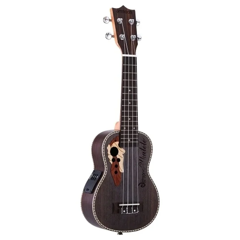 

Spruce 21" Acoustic Ukulele 15 Fret 4 Strings Stringed Musical Instrument with Built-in EQ Pickup