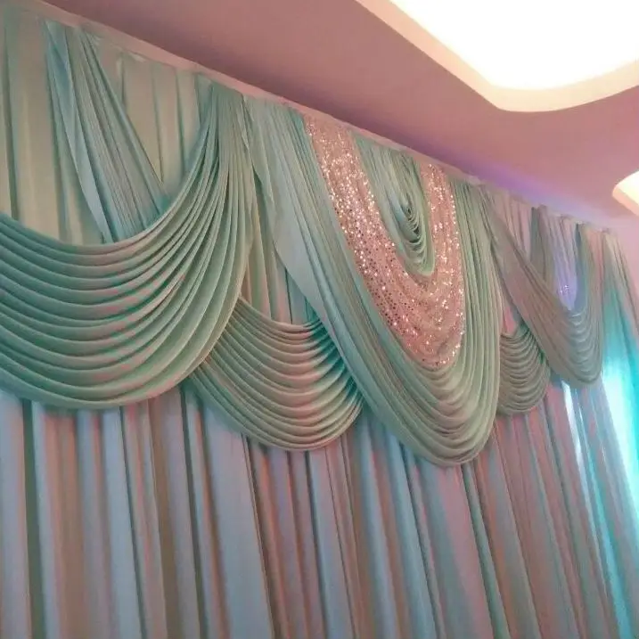 Свадебное сценическое фоновое украшение Tiffany, синее, золотое, фиолетовое, Свадебное занавес с пайетками, DHL, FedEx