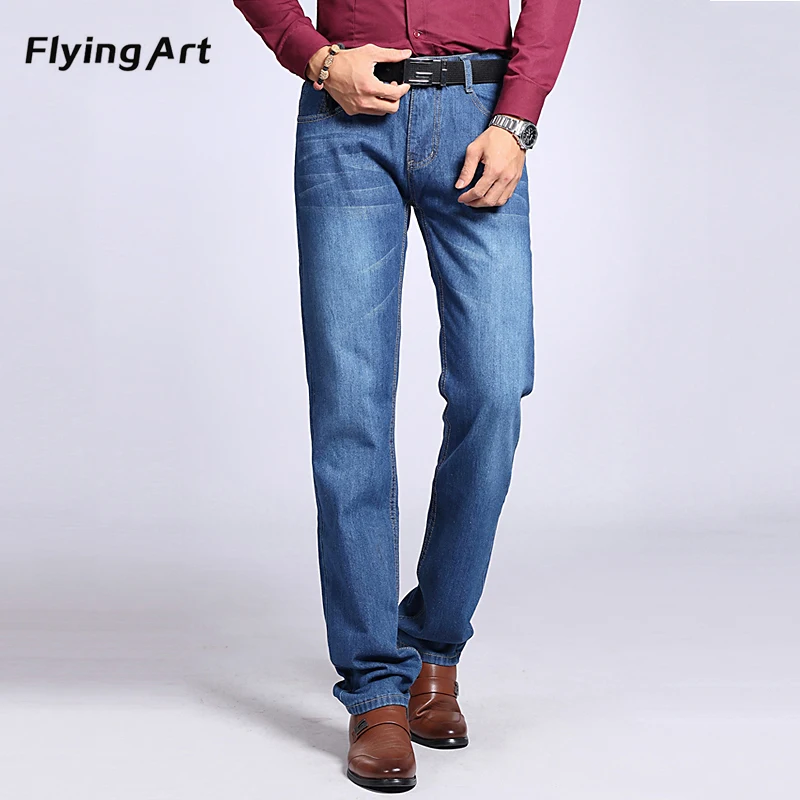 Mens jeans New Fashion Men Casual Jeans Slim Straight Feet Jeans Loose