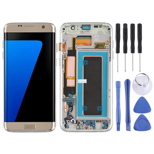 

LCD Screen and Digitizer Full Assembly (Oled Material) (with Frame / Charging Port/ Power Button / Volume Button) for S7 edge