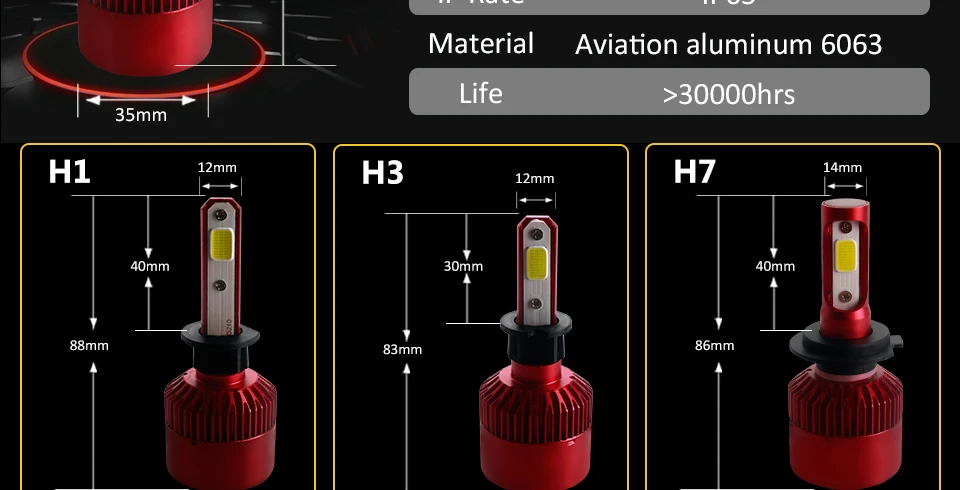 AcooSun 12V H4 светодиодный лампы для автомобилей с H7 светодиодный головной светильник s лампы H3 COB светодиодный головной светильник Автомобильная Противо-Туманная светильник 6500K H11 9005 9006 H1 9012 72W фары для 9600LM