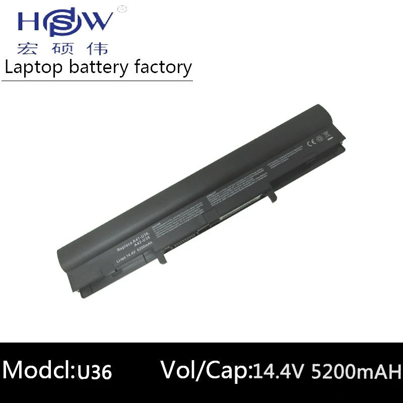 HSW 8 ячеек 5200 мАч аккумулятор для ноутбука ASUS U36J, U36S, U36K, U82U, U82E, U84S, X32A, X32J, X32U, X32V, X32VT, X32K A42-U36 A41-U36 акумуляторная батарея