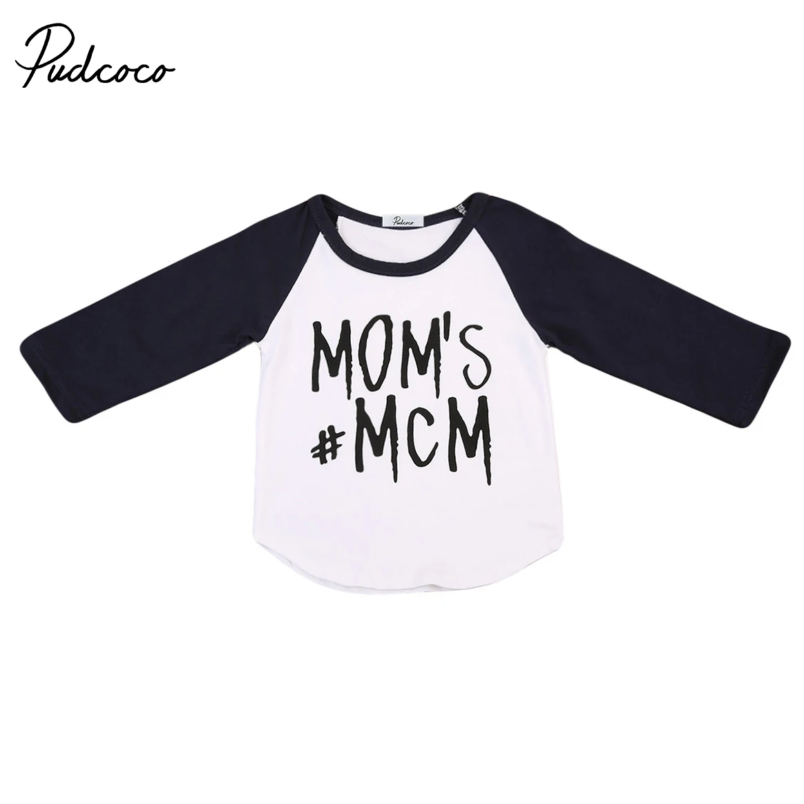 Pudcoco для маленьких мальчиков мамы MCM футболки Дети Новая Осенняя хлопковая футболка с длинными рукавами наряды одежда