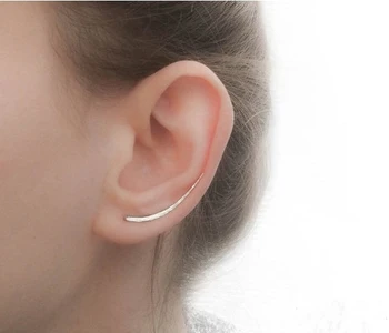 

PINJEAS handmade Ear cuff clip on earing Climber Crawler Bar Pins sweep Long oorbellen minimalist fashion birthday gift Jewerly