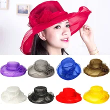 Винтажные ковбойские шляпы для женщин, Элегантные повседневные летние шляпы из органзы, ретро темпераментные кепки с цветами, морские пляжные шляпы