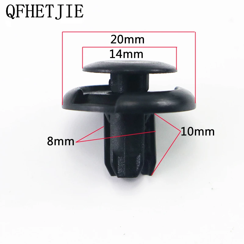 QFHETJIE 100Ps 8 мм отверстие черная дверь отделка заклепки нажимной Тип Зажимы