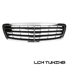 For Mercedes For Benz E-class W211 02 03 04 05 06 with Emblem ASSY Style Gloss Black/Matt Black Front Bumper Racing Grille