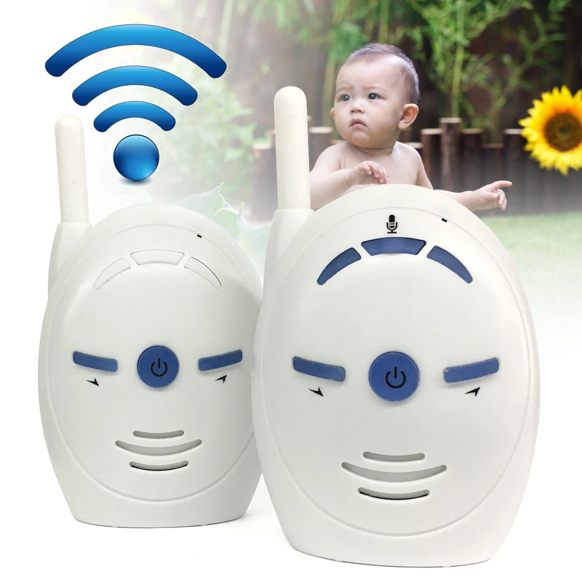 

Wireless Infant Baby Sound Monitor Portable Audio V20 2.4GHz Kits Phone Alarm Kids Radio Intercom Nanny Babysitter
