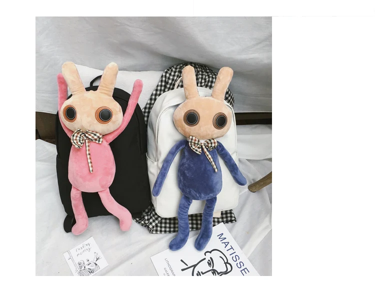 Menghuo Rabbit Canvas Backpack for Women Cute Funny Backpacks for Teenager Girls Lolita Bag Kawaii Backpack Mochilas femininas_34_06
