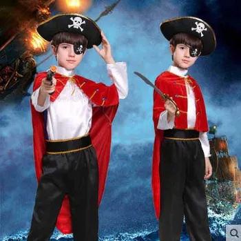 

Fantasia Jack Sparrow 4-10 Years Kids Boys Pirate Costumes Children`s Carnival Halloween Cosplay Costumes For Kids Party Outfit
