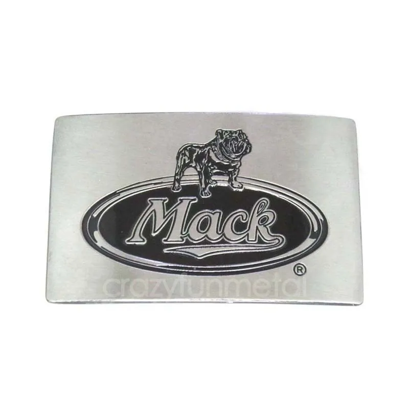 

Rectangle Mack Bulldog Belt Buckle