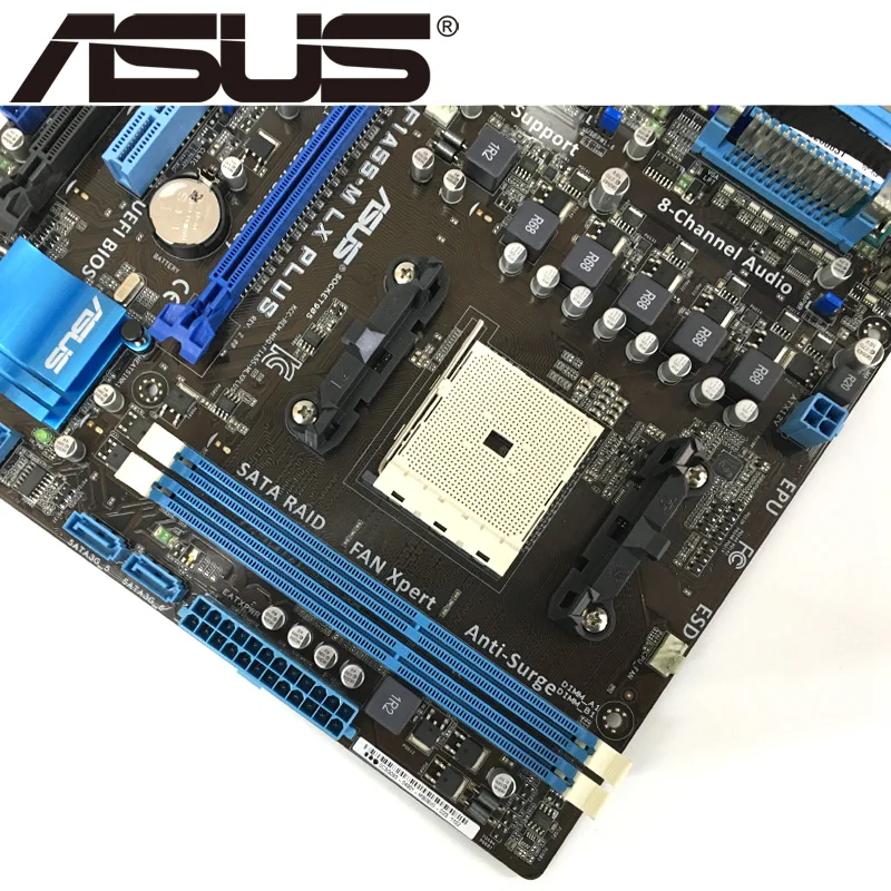 Asus оригинальная F1A55-M LX PLUS настольная материнская плата A55 Socket FM1 DDR3 32G для A/E2 оригинальная б/у материнская плата в продаже