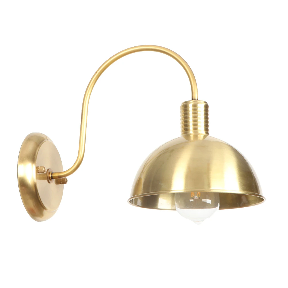 

Bronze simple Retro industrial bedroom Fine copper wind aisle staircase corridor creative restaurant wall lamp led light RWL0051