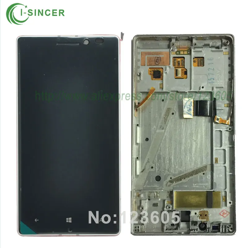 5/PCS Black/Silver mobile phone LCD Display with Touch Screen Digitizer with frame Assembly For Nokia Lumia 930