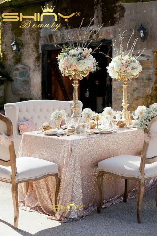 1 round table Embroidery Shipping Champagne/Gold/Silver Free 125x180cm 1 round table Embroidery Shipping Champagne/Gold/Silver Free 125x180cm
