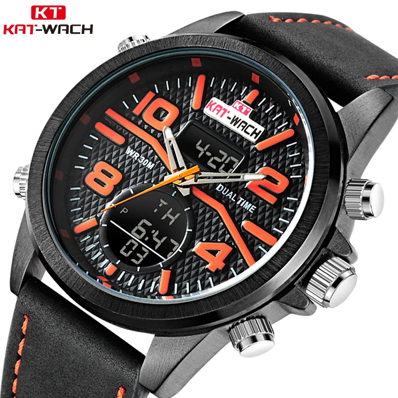 

KAT-WACH Luxury Brand Watches Men Sports Watches Waterproof LED Digital Quartz Men Military Wrist Watch Clock Relogio Masculino