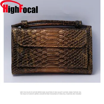 

Genuine Leather Handbags 2019 New Women's Fashion Brands Chain Messenger Shoulder Bag snakeskin Totes Ladies Handbag Clutch Bag